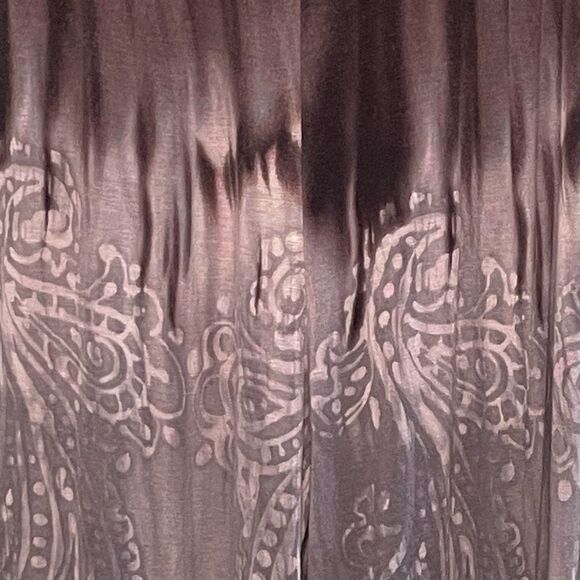 Monteau Strapless Off The Shoulder Jumpsuit Black White Tie Dye‎ Paisley Print S - Picture 5 of 8